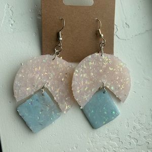 Hand made clay earrings